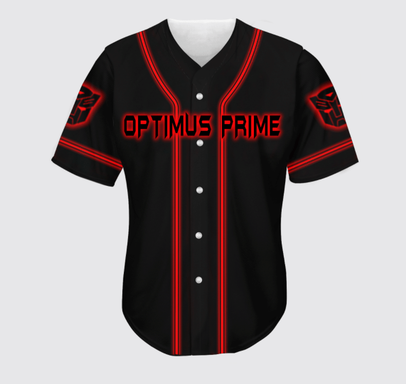 Optimus Prime Autobot Transformer baseball Jersey shirt