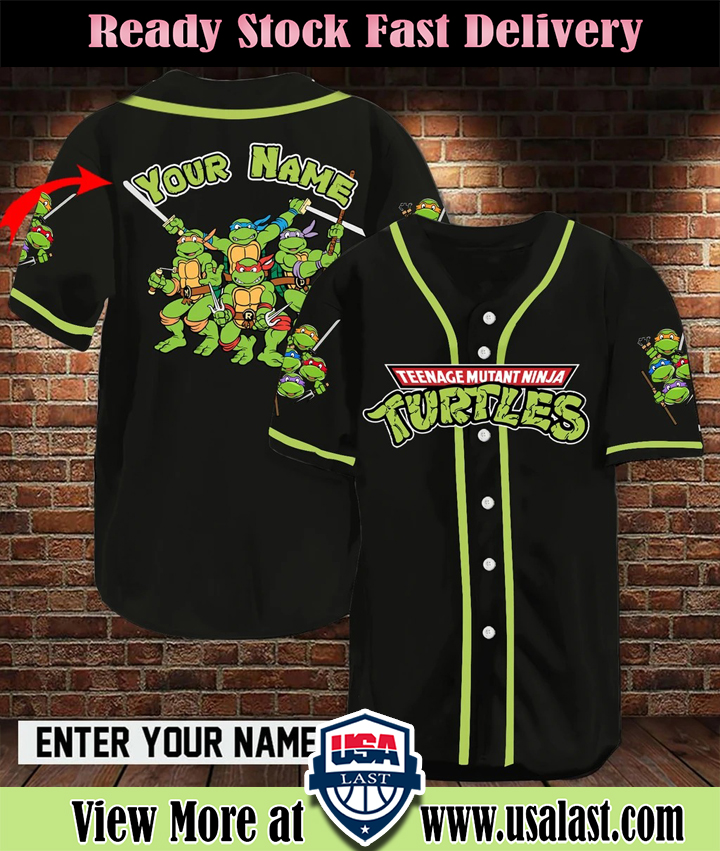 Personalized Name TMNT Baseball Jersey Shirt