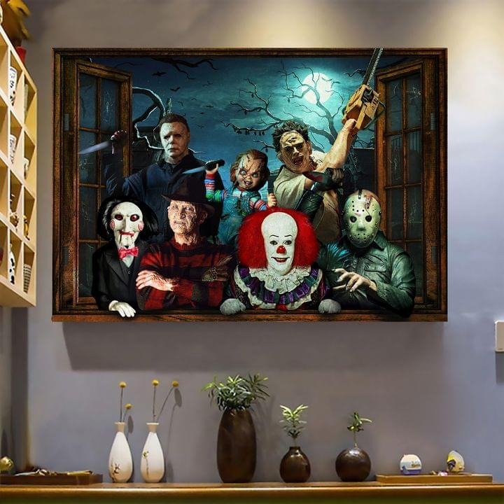 Horror Character Windows Poster And Canvas Print