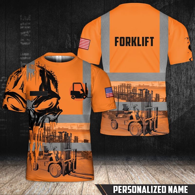 Personalized Name Forkilft 3D T-Shirt