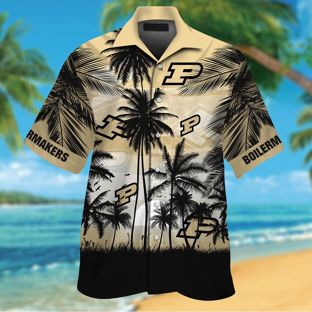 NCAA Purdue Boilermakers Summer Hawaiian Shirt Men Women Shorts