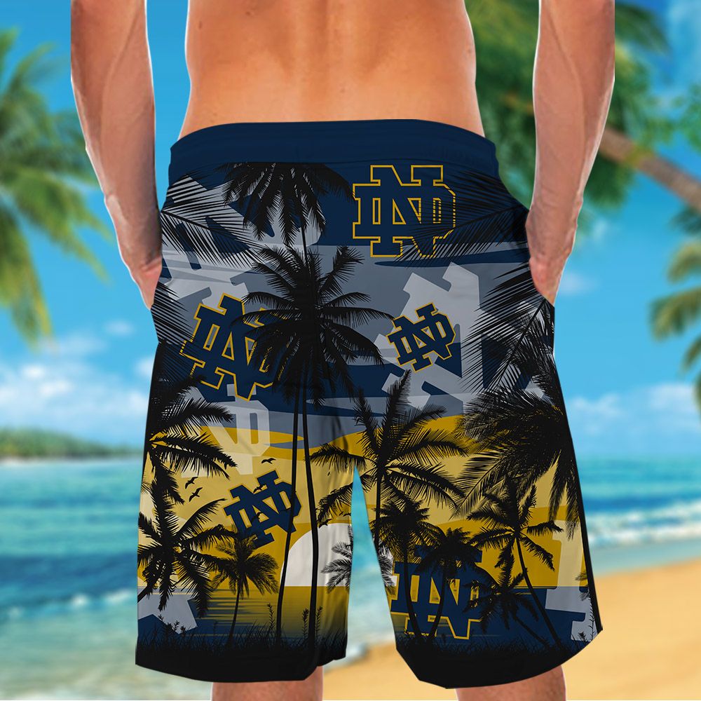 NCAA Notre Dame Fighting Irish Summer Hawaiian Shirt Men Women Shorts