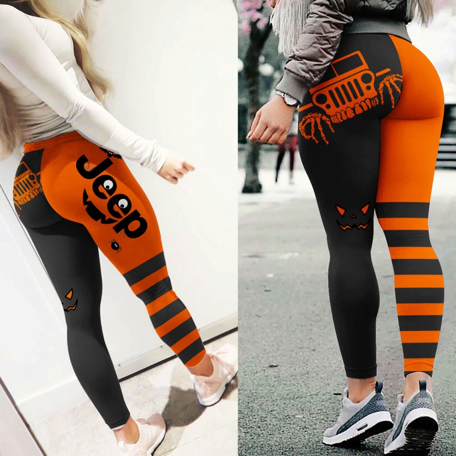 HALLOWEEN LEGGING WITH FUNNY JEEP LOGO -1