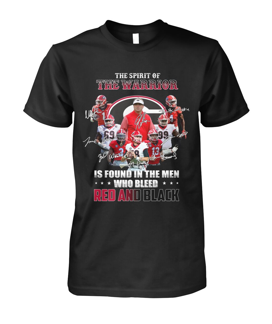 The spirit of the Warrior is found in the men who bleed red and black shirt and v-neck