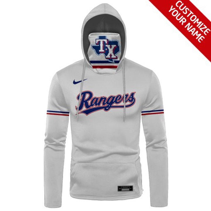 MLB Texas Rangers Ver 01 Personalized 3D Mask Hoodie