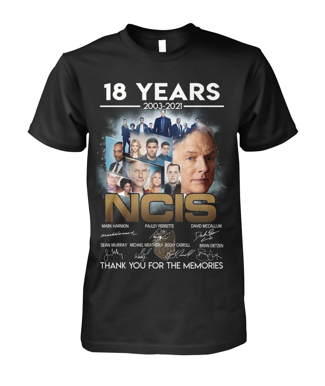 18 years 2003 2021 NCIS signatures thank you for the memories shirt, hoodie and sweatshirt