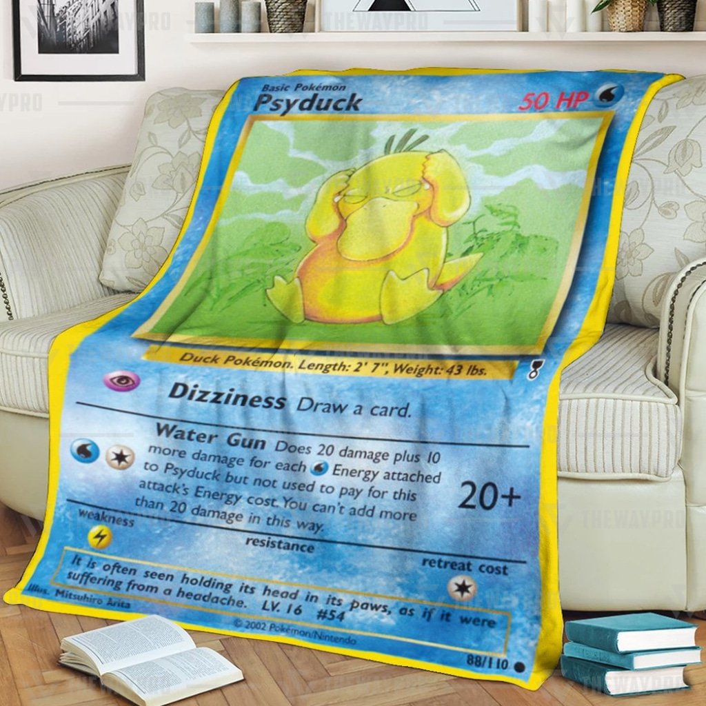 Anime Pokemon Psyduck Quilts Blanket
