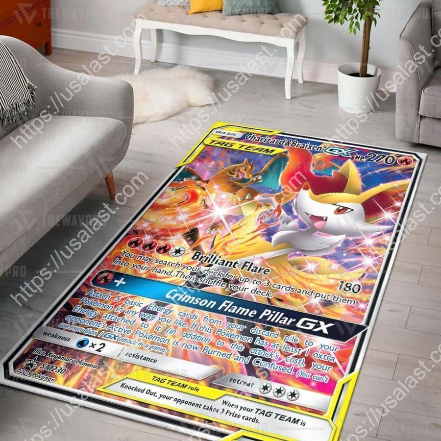Anime Pokemon Charizard & Braixen GX Quilt Blanket And Rug, Tumbler_result_result