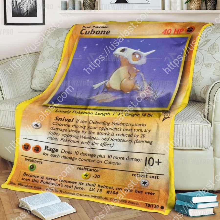 Anime Pokemon Cubone Fleece Blanket And Quilt_result_result