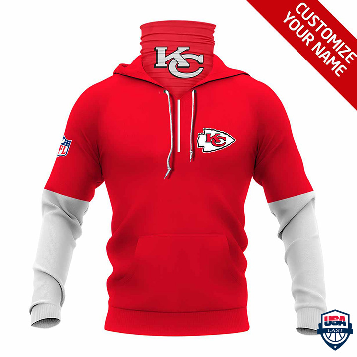 Kansas City Chiefs Ver 01 Personalized 3D Mask Hoodie