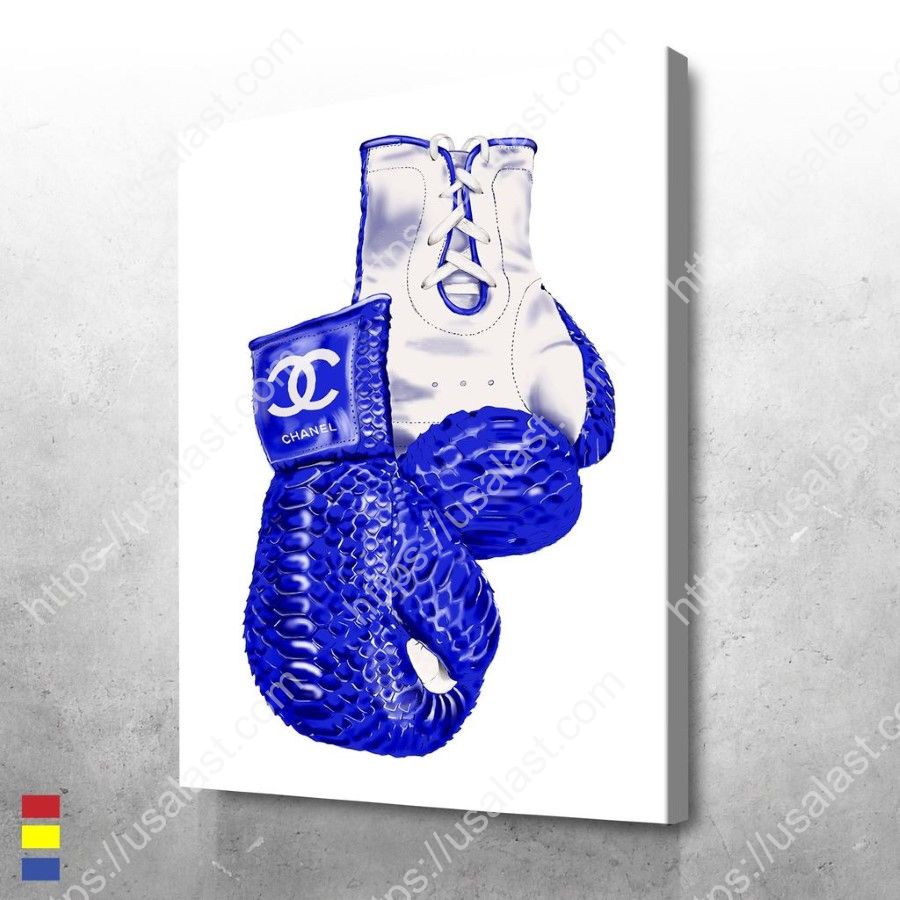 Chanel Blue Boxing Glove Canvas Print