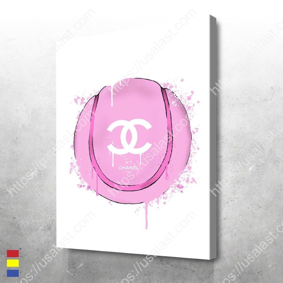 Chanel Pink Tennis Ball Canvas Wall Art Print