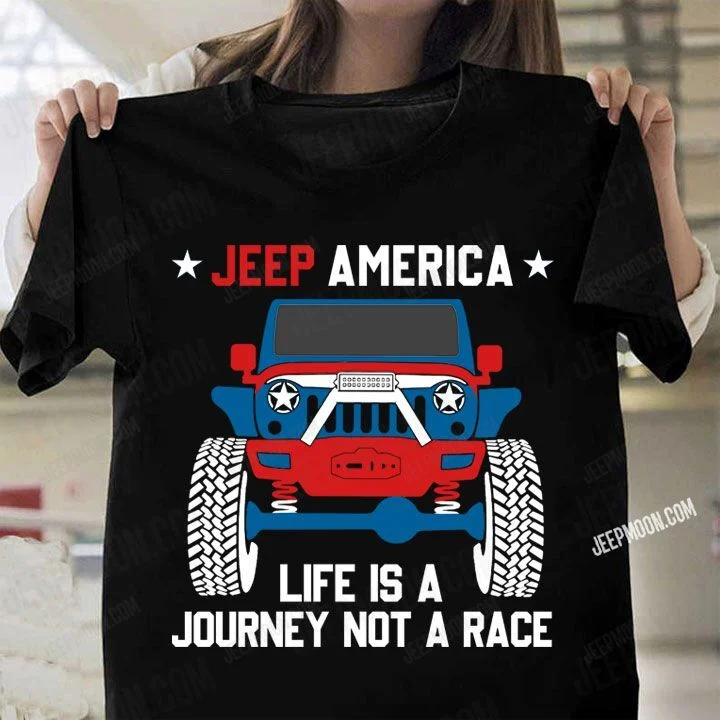 Jeep America Life is a journey not a race shirt tank top and hoodie