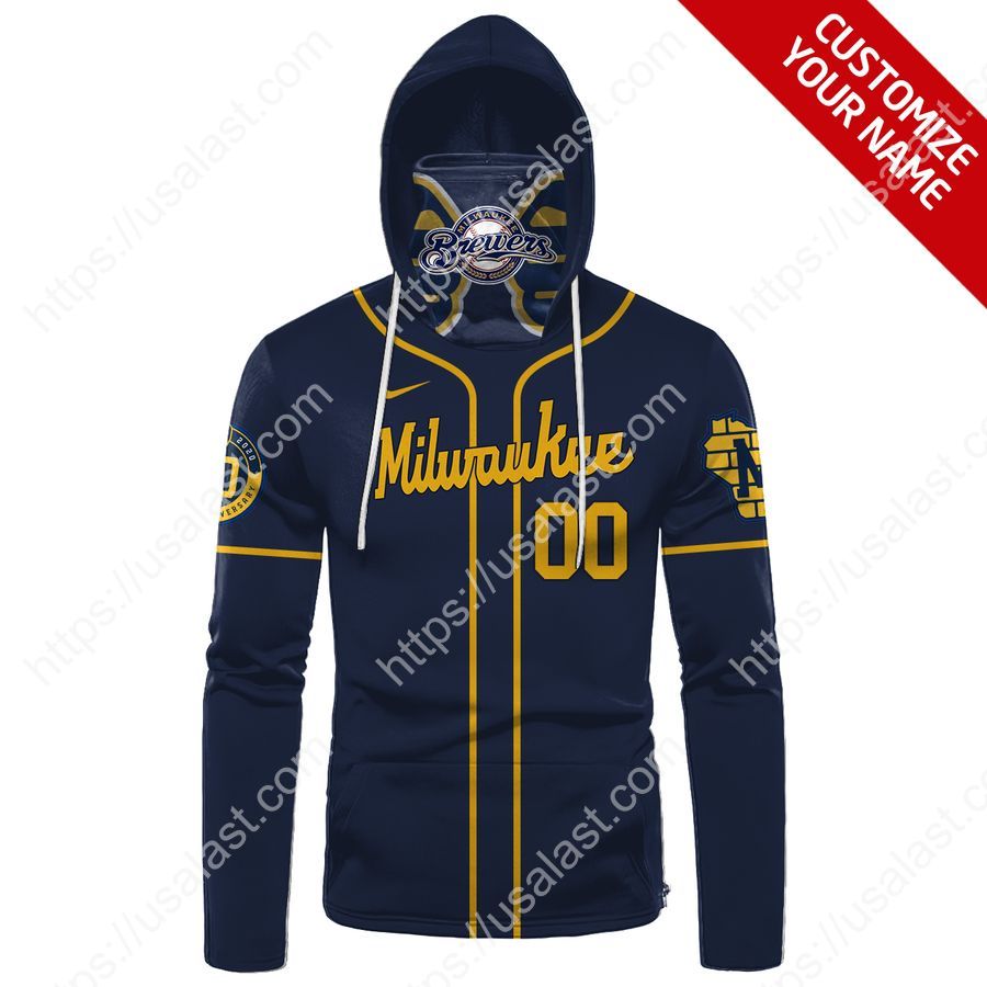 MLB Milwaukee Brewers Ver 01 Personalized 3D Mask Hoodie_result