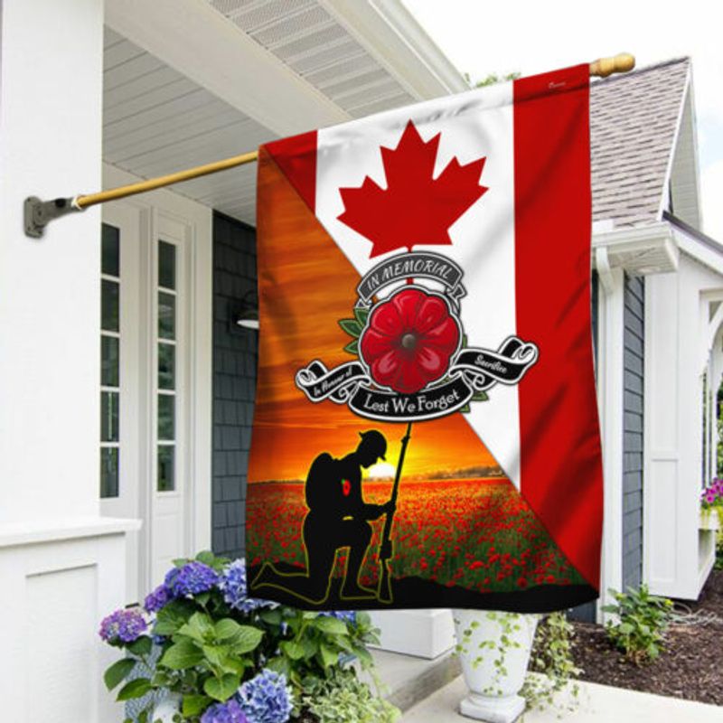 Remembrance Day Flag Lest We Forget Canadian Flag