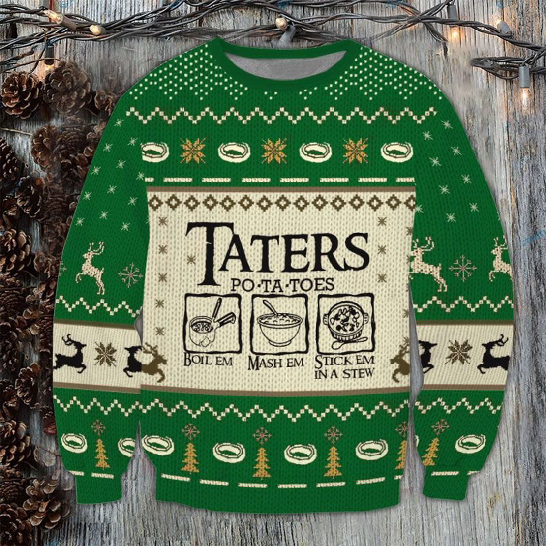 The Lord of the Rings Taters Potatoes Ugly Sweater and jumper