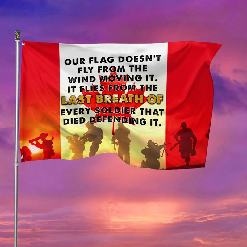 Veteran's day Our flag doesn't fly from the wind moving it flag