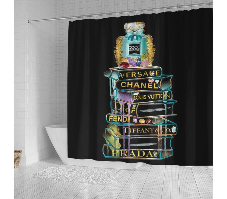 Chanel Original Shower Curtain Waterproof Luxury Bathroom Set 2021