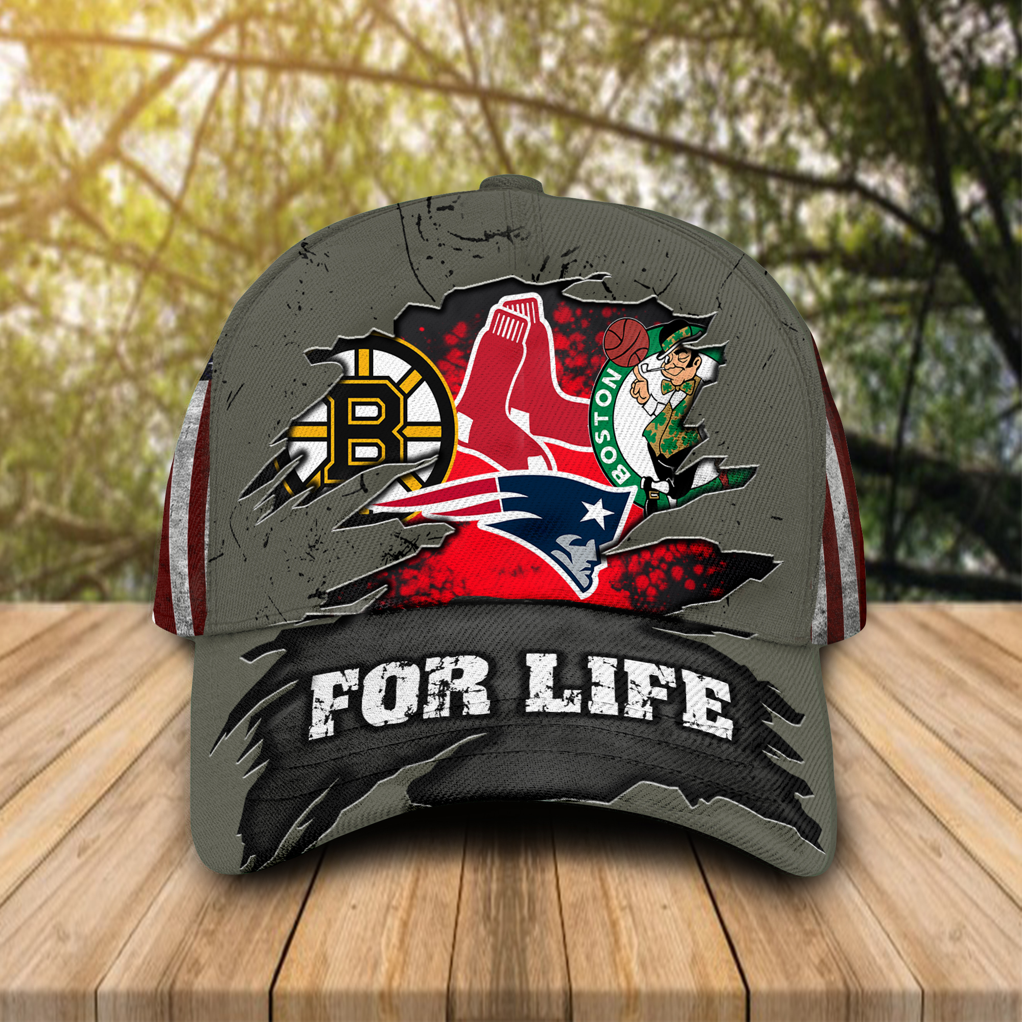 Boston-Celtics-New-England-Patriots-Boston-Bruins-Boston-Red-Sox-For-Life-Cap-Hat