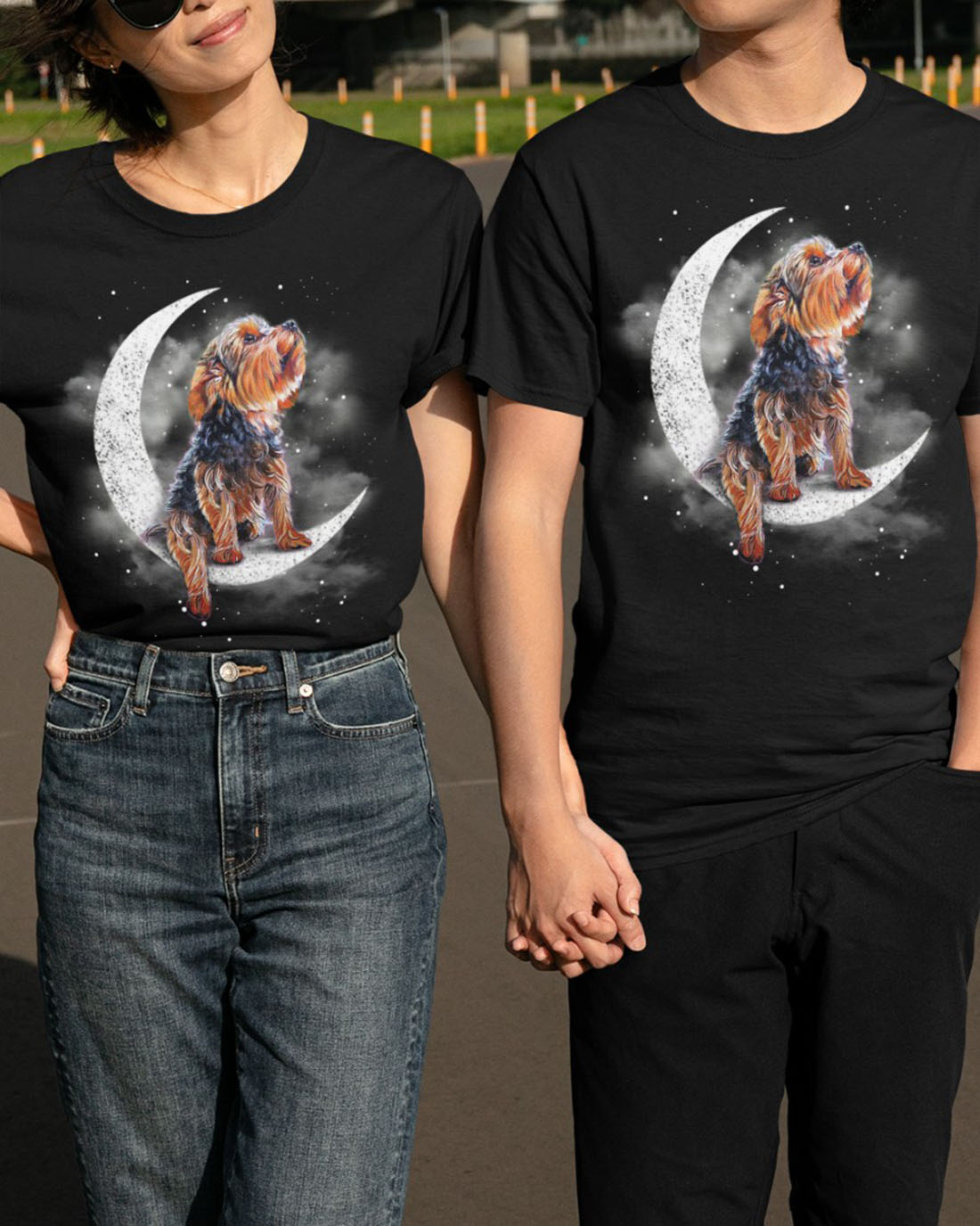 Yorkshire-Terrier-sit-on-the-moon-shirt -1