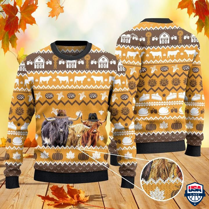 Brahman Cattle Lovers Thanksgiving Gift All Over Print Ugly Sweater