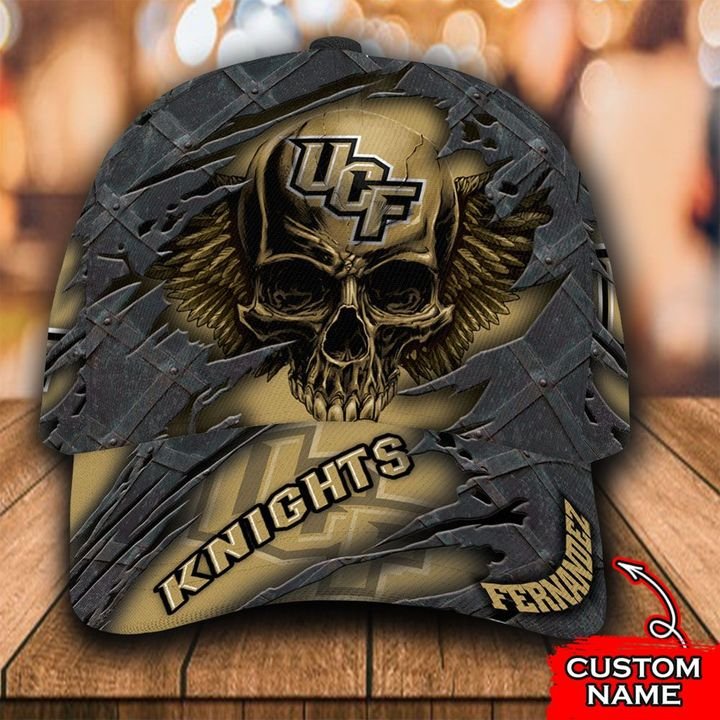 NCAA UCF Knights 3D Skull Custom Name Classic Cap