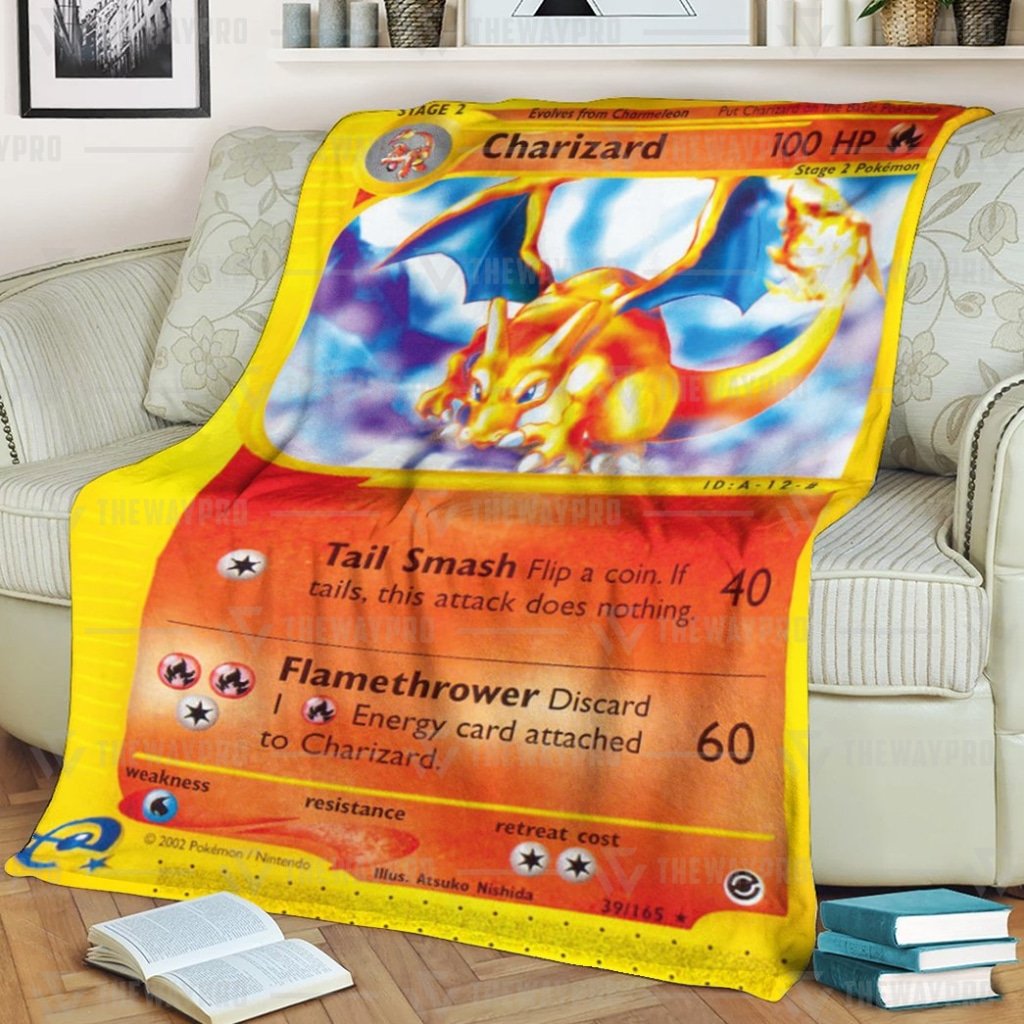 Anime Pokemon Shining Charizard Quilts Blanket