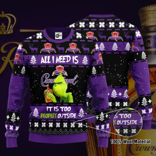 Grinch All I Need Is Captain Morgan 3D Ugly Christmas Sweater