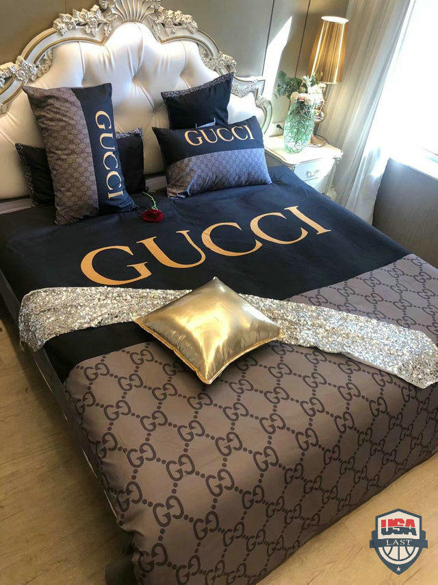 Gucci Luxury Brand 3D Bedding Set Duvet Cover 46