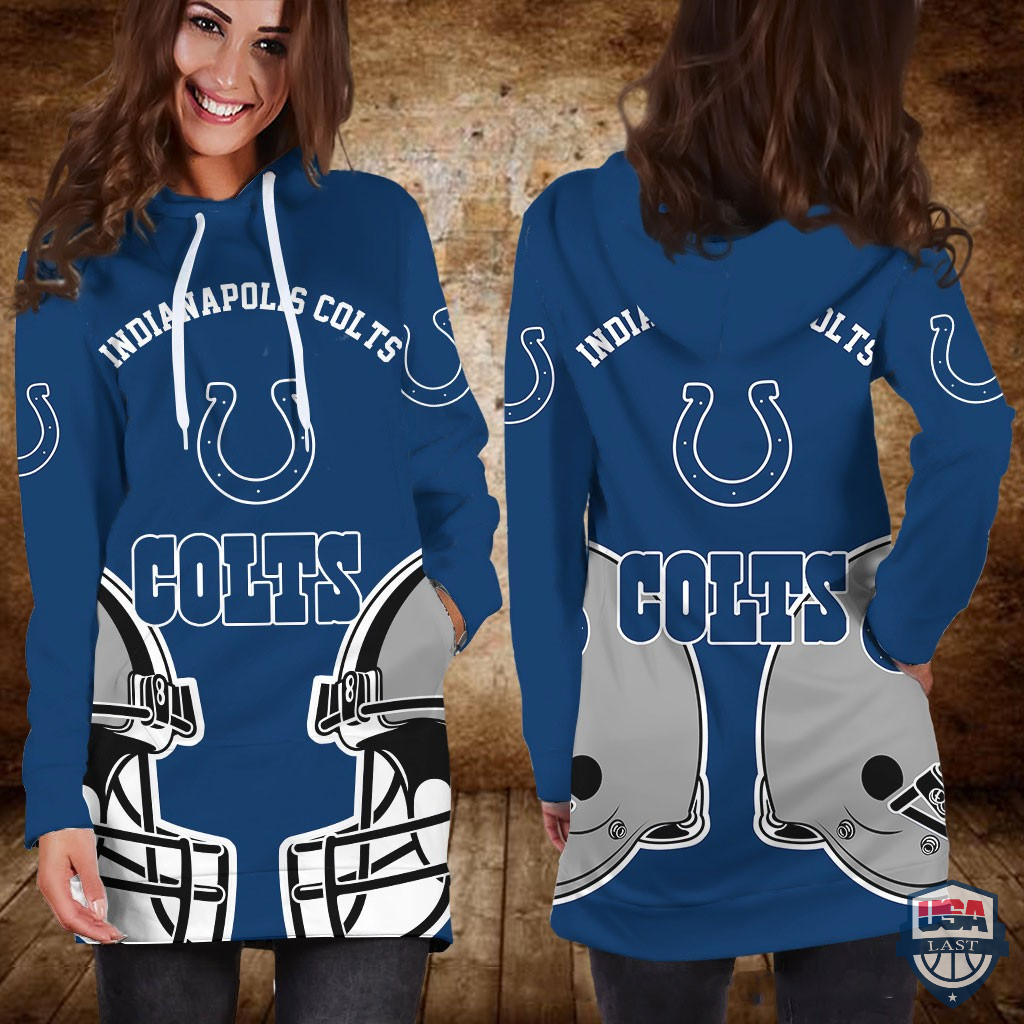 NFL Indianapolis Colts Women 3D Hoodie Dress