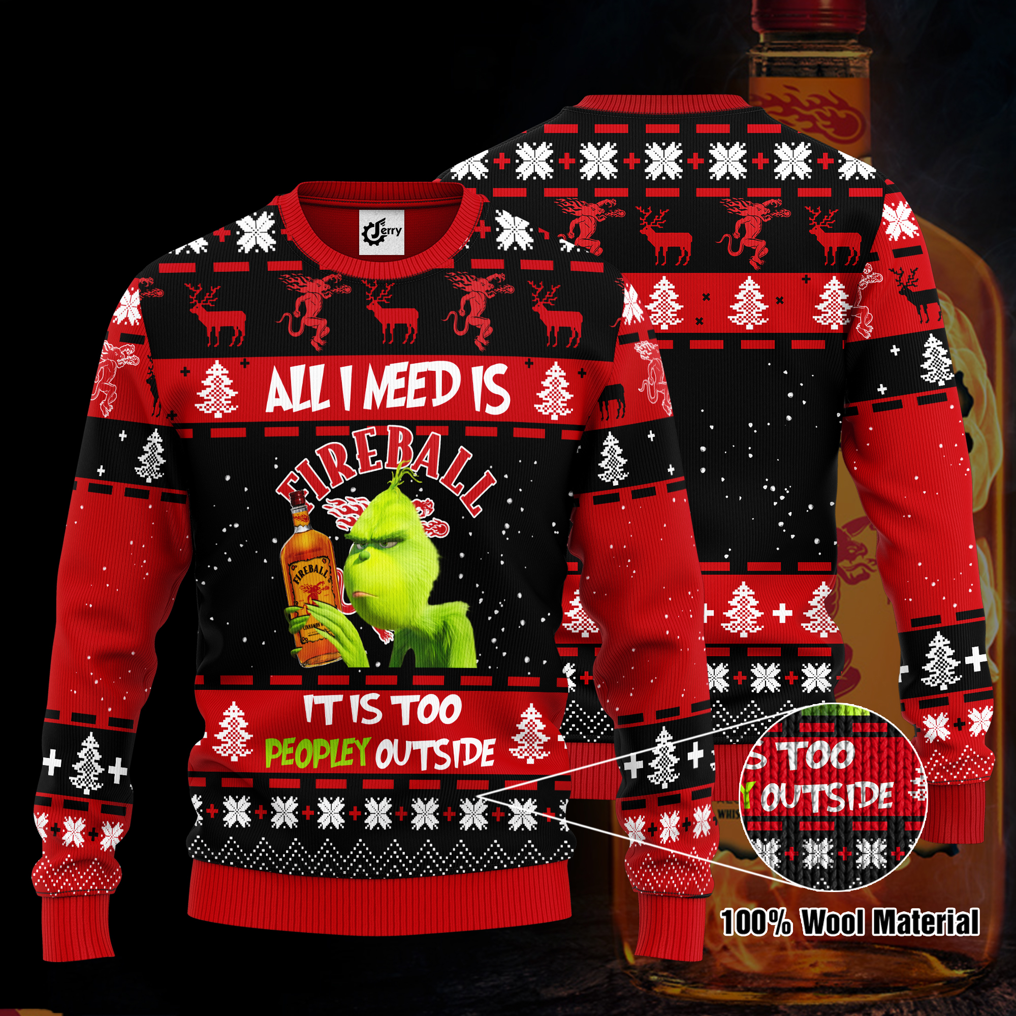 Grinch All I Need Is Veuve Clicquot 3D Ugly Christmas Sweater And T-Shirt