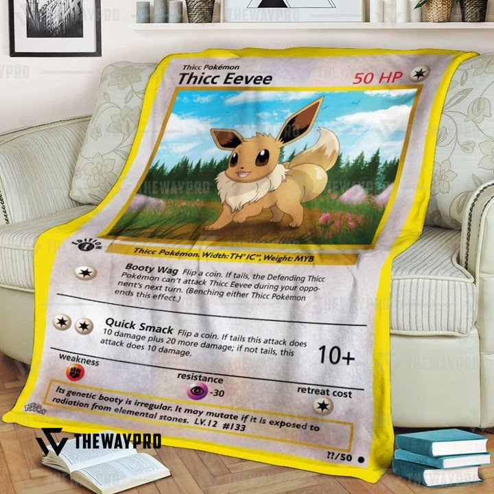 Pokemon Thicc Eevee Bedding Set And Quilt Blanket