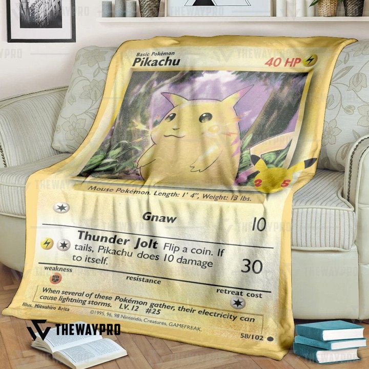 Pokemon Pikachu Card Bedding Set And Quilt Blanket