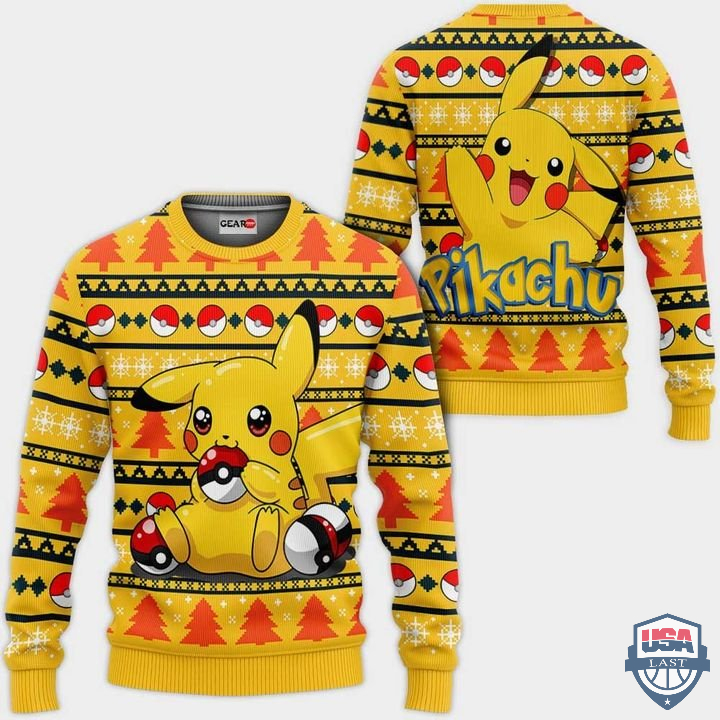 Pokemon Pikachu 3D Ugly Christmas Sweater Xmas Gifts 2021