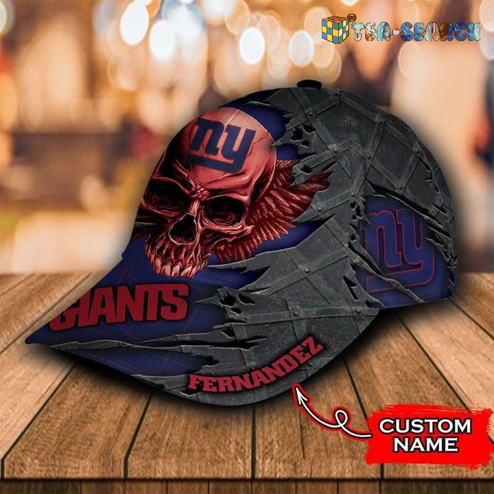 Personalized New York Giants Skull Cap Hat
