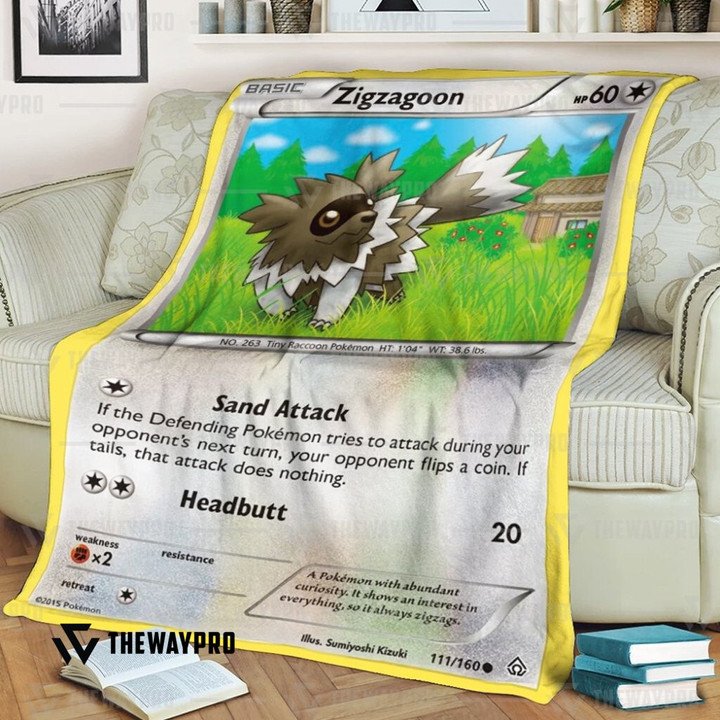 Pokemon Zigzagoon Bedding Set And Quilt Blanket