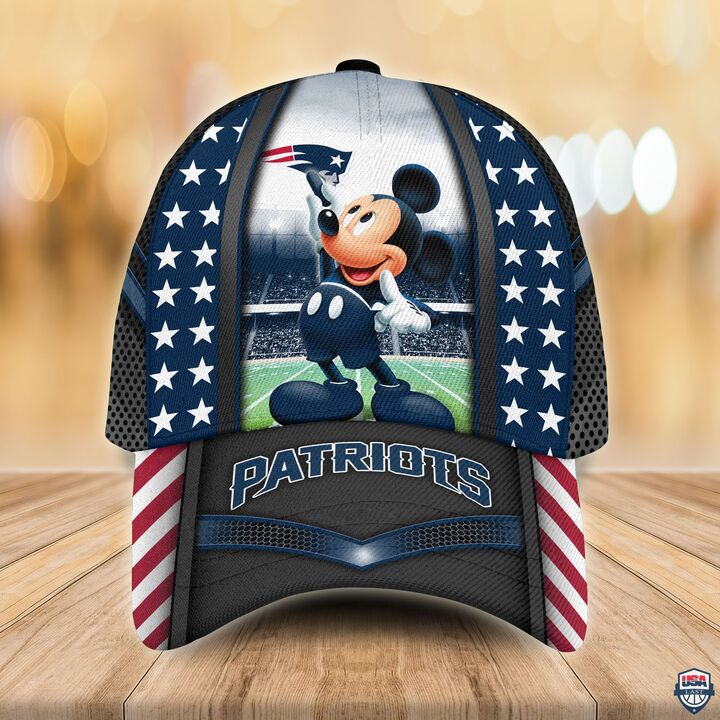 New England Patriots NFL Mickey Mouse 3D Cap