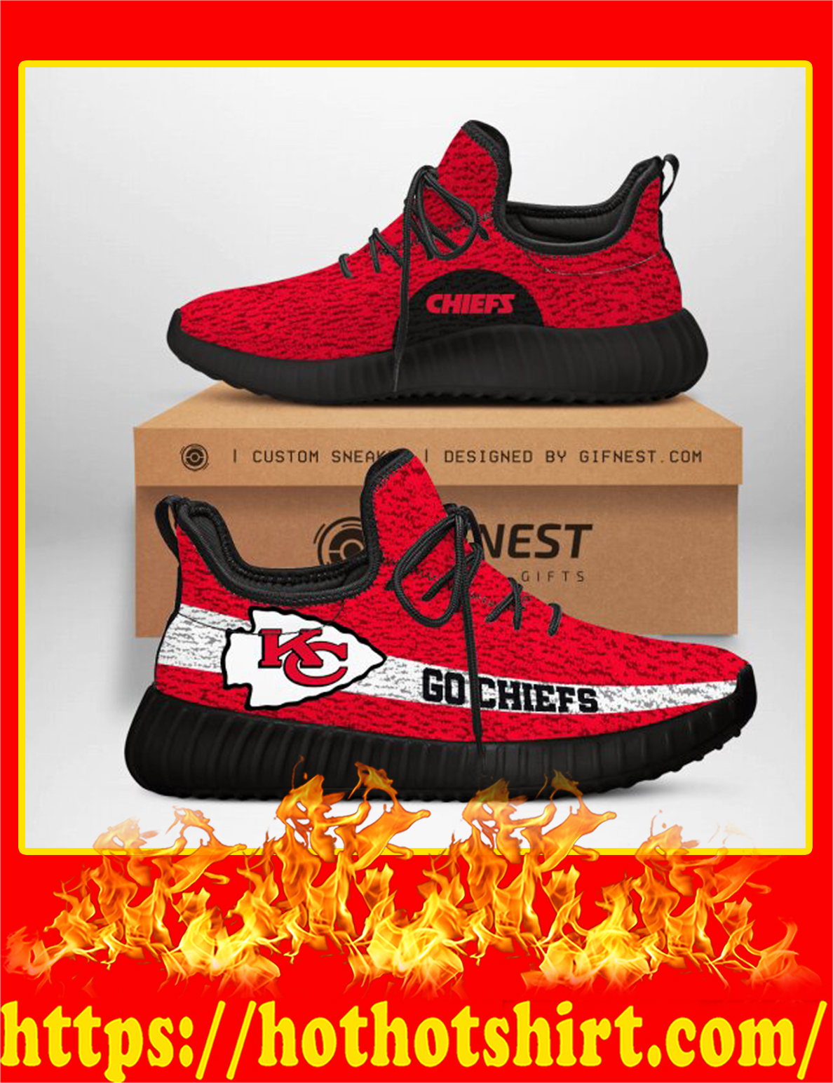 Go Chiefs Kansas City Chiefs NLF Yeezy Sneaker