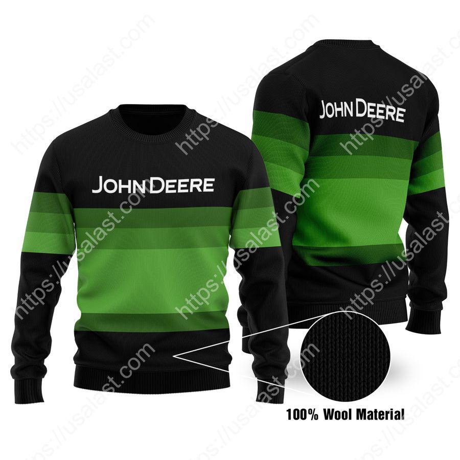 John Deere Logo 3D Ugly Christmas Sweater