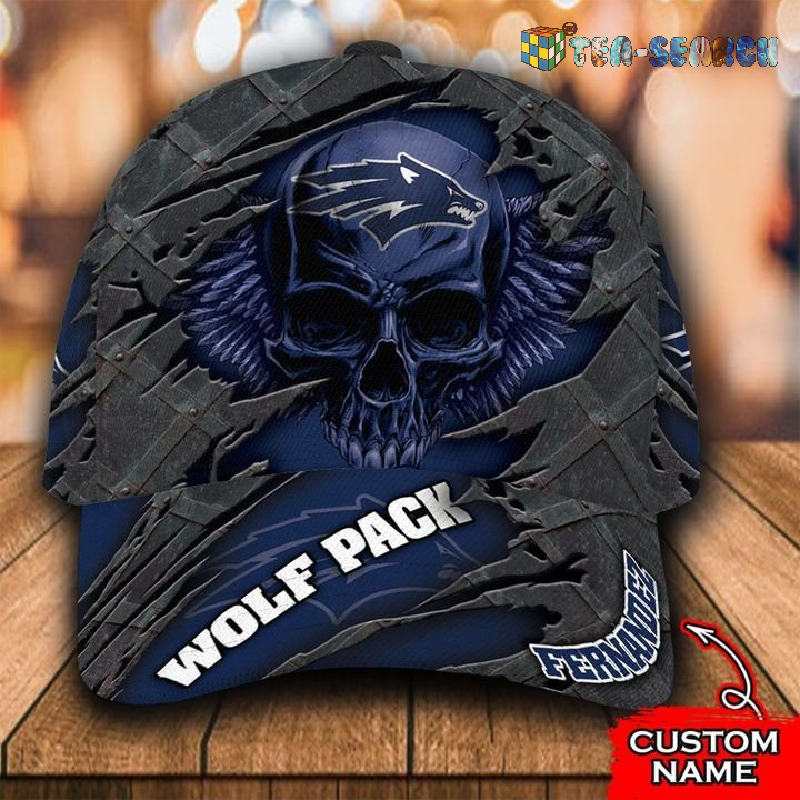 Personalized Nevada Wolf Pack Skull Cap Hat