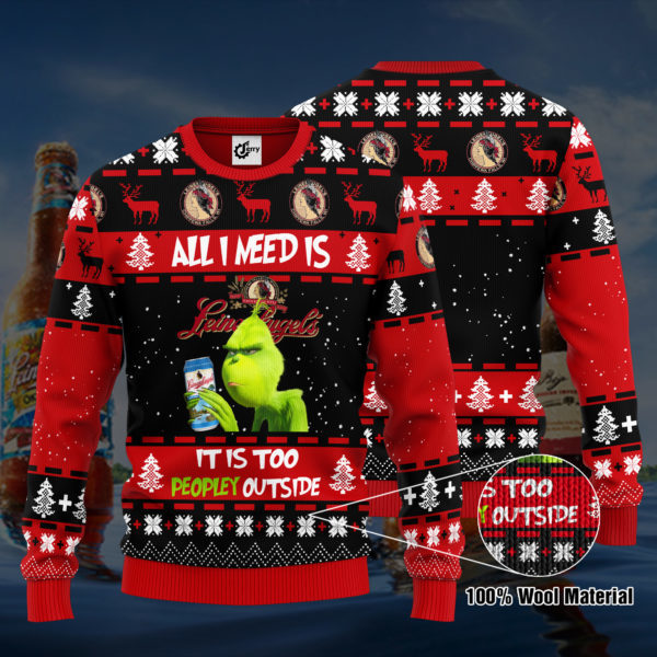 Grinch All I Need Is Jägermeister 3D Ugly Christmas Sweater