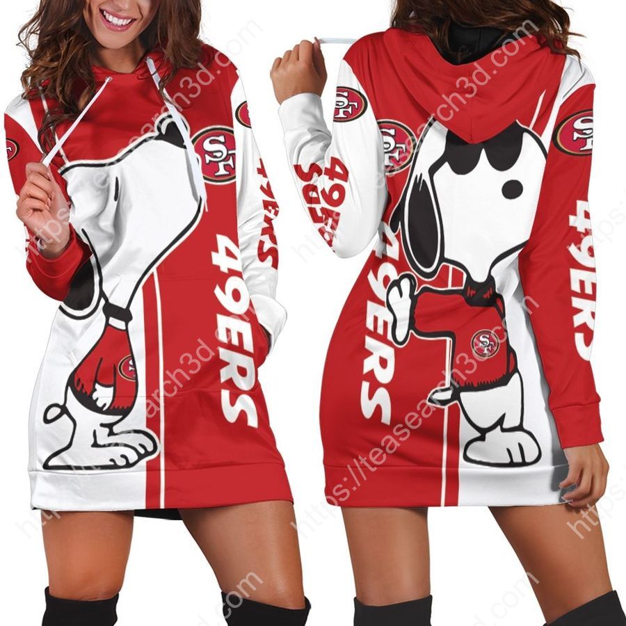 San Francisco 49ers Snoopy Lover All Over Print 3D Hoodie Dress