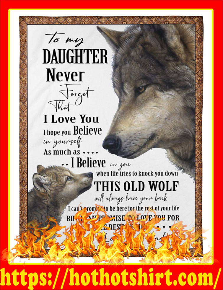 Wolf To My Daughter Blanket