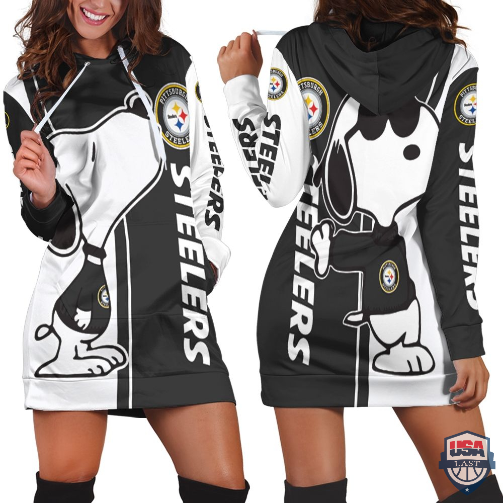 Pittsburgh Steelers Snoopy Lover All Over Print 3D Hoodie Dress