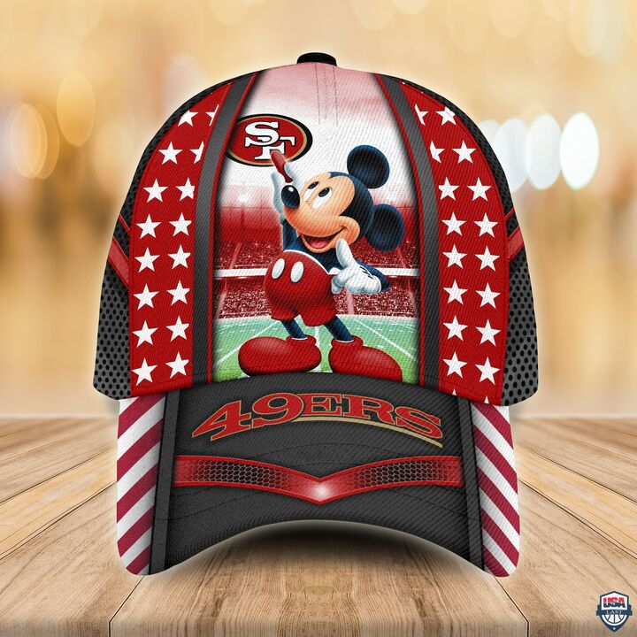 San Francisco 49ers NFL Mickey Mouse 3D Cap