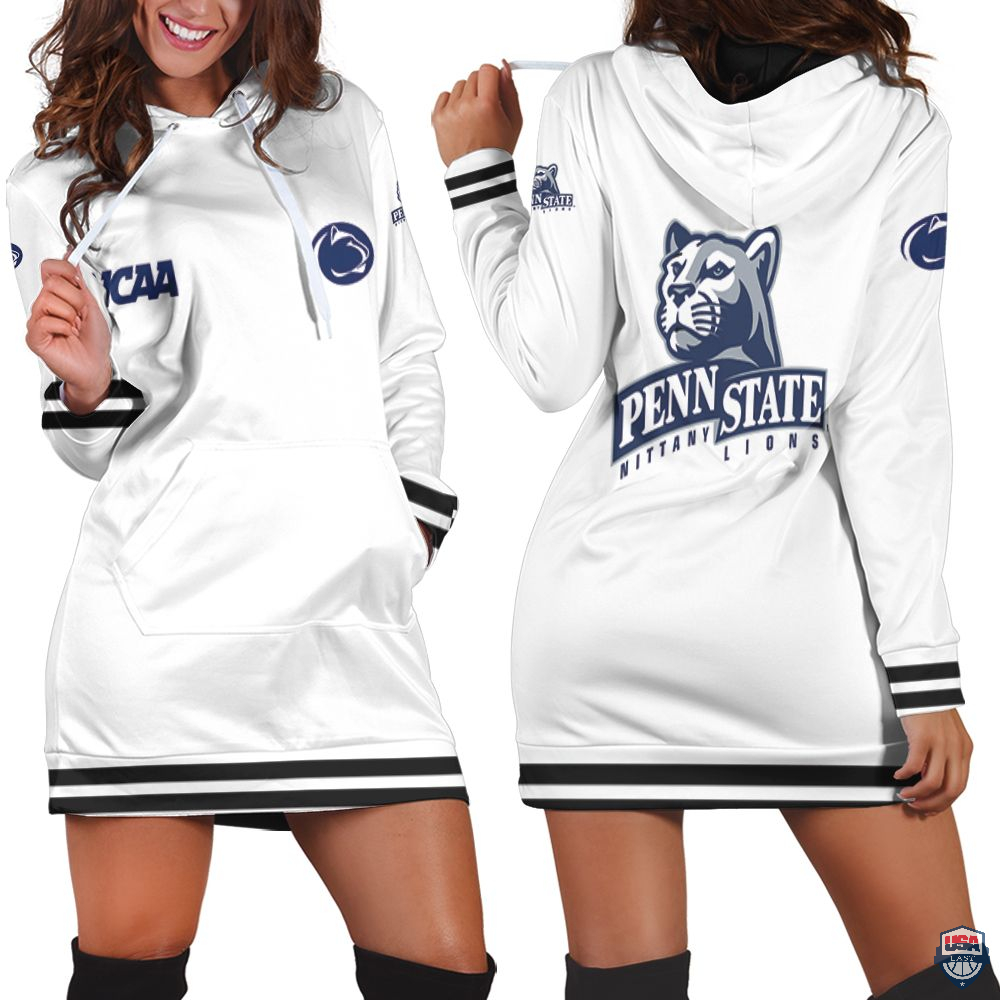 Penn State Nittany Lions NCAA Classic White 3D Hoodie Dress