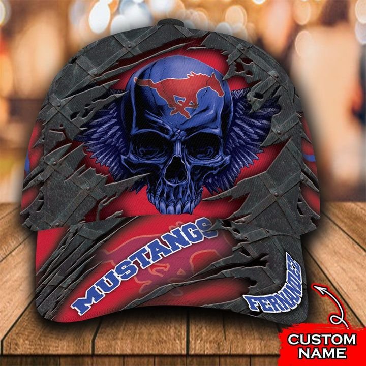 Personalized Smu Mustangs 3d Skull Cap Hat