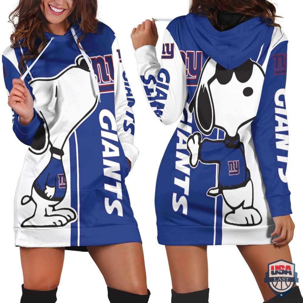 New York Giants Snoopy Lover All Over Print 3D Hoodie Dress