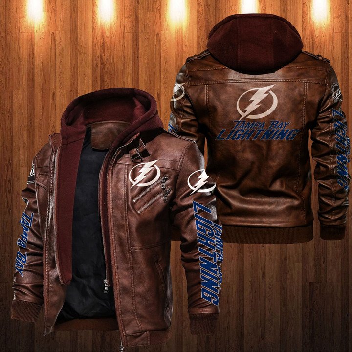Tampa Bay Lightning Hooded Leather Jacket