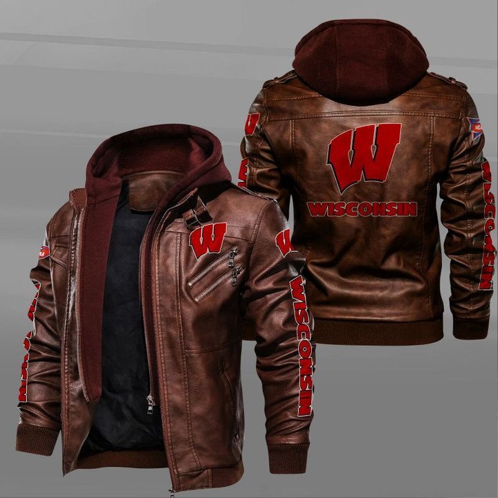 Wisconsin Badgers Leather Jacket